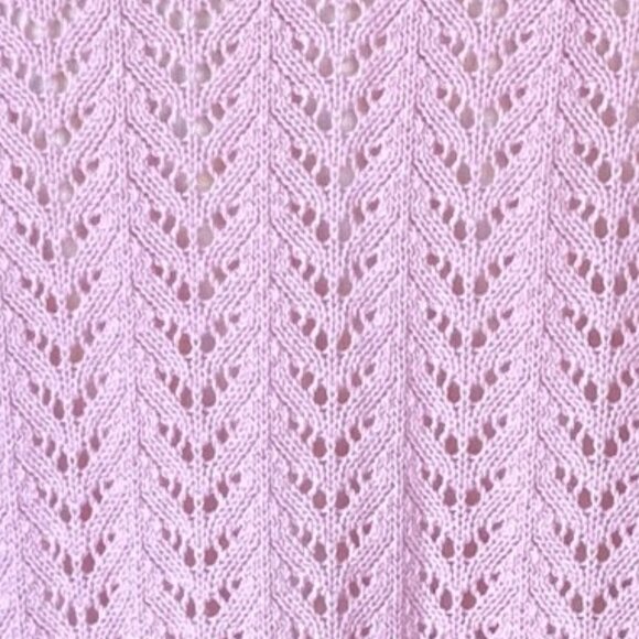 LL Bean Linen Blend Pointelle Knit Cardigan Pink Shell Buttons Cottagecore-M - Picture 2 of 11